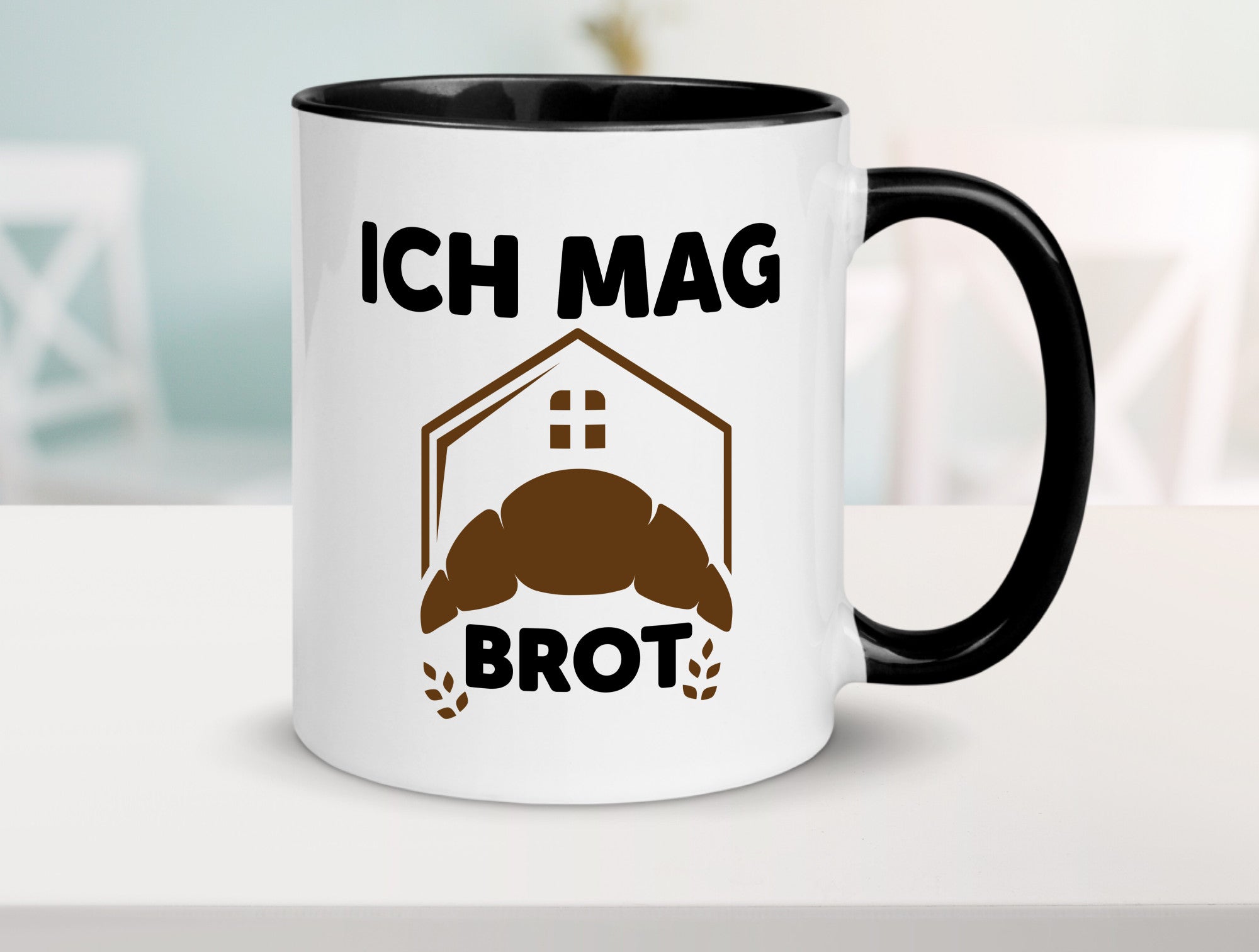 Ich mag Brot | Bäcker backen lustiger Spruch Geschenk Humor Geschenkidee Tasse