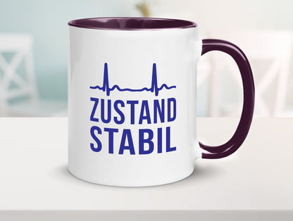 Zustand stabil | Herzschlag v2 Geschenk Humor Geschenkidee lustiger Spruch Tasse