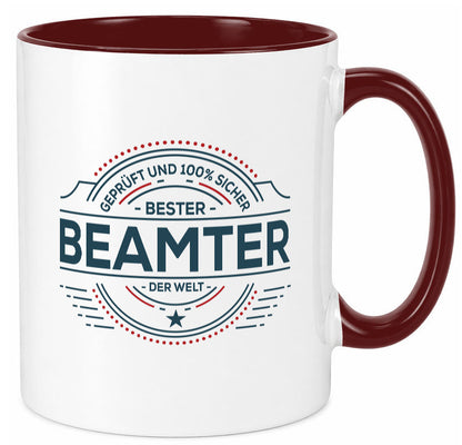 Geprüft und sicher: Beamter | Verbeamtung Dienst Humor Geschenkidee Tasse