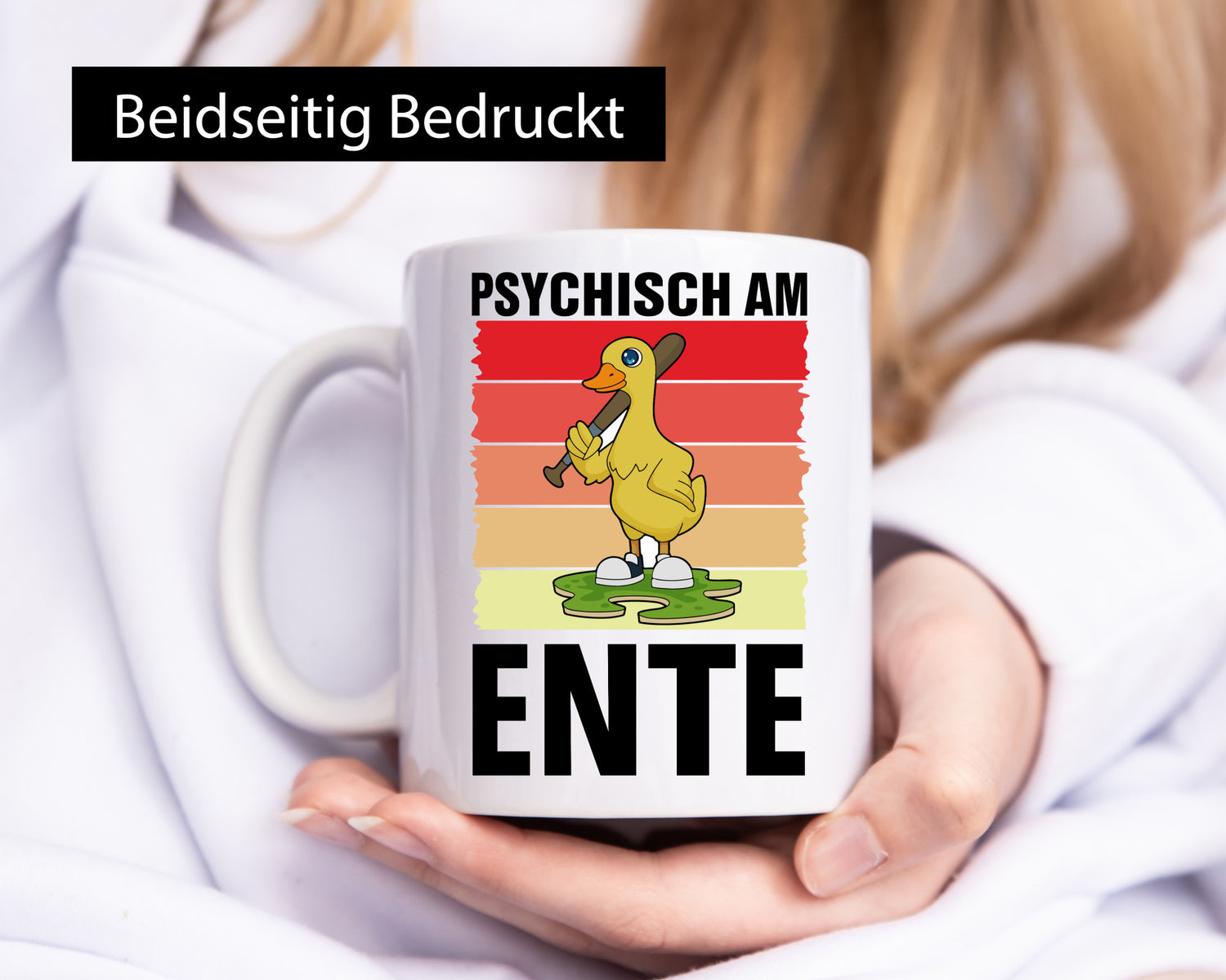 Psychisch am Ente | mit Baseball schläger Sunset v2 lustig Humor Geschenkidee