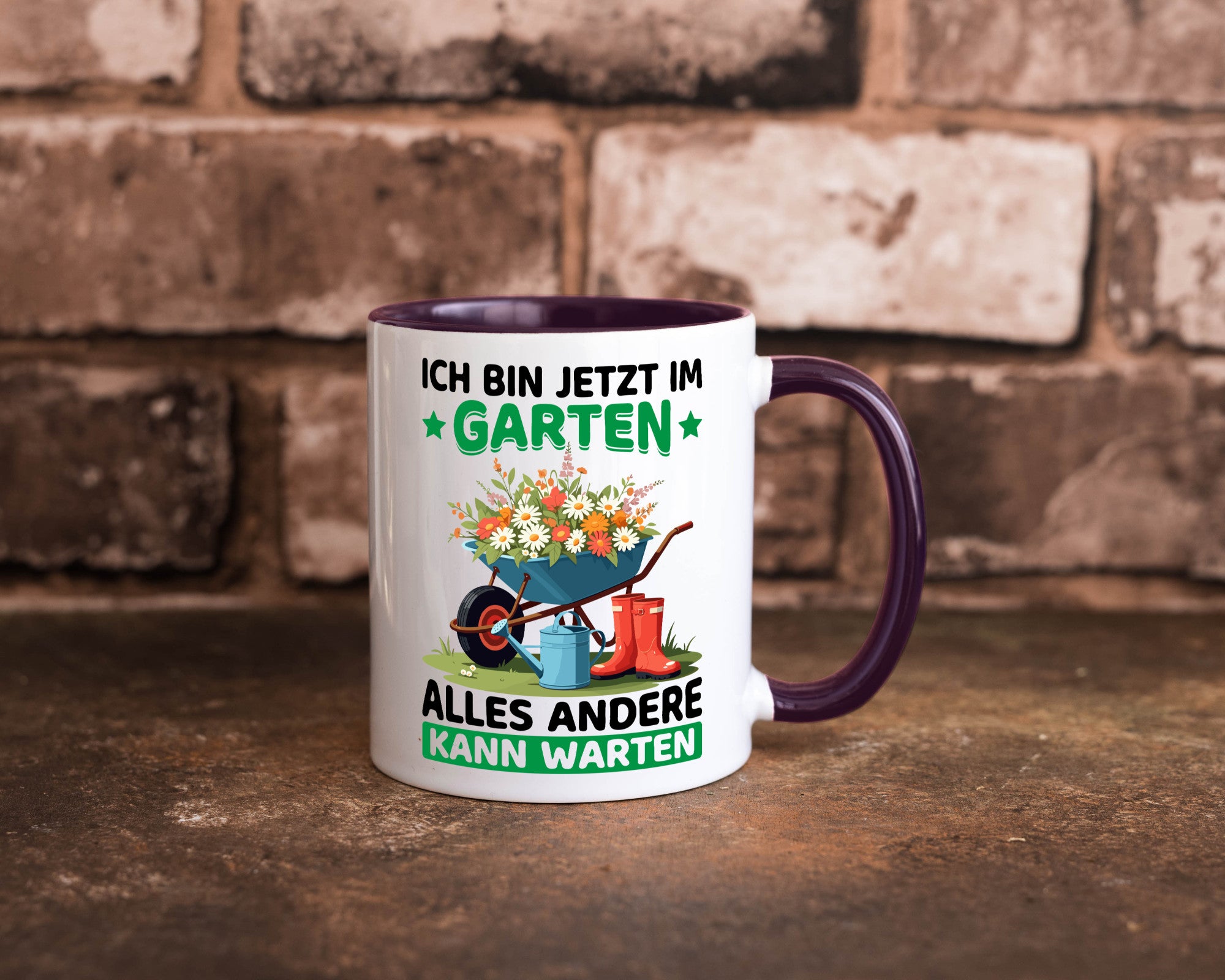 Im Garten alles andere kann warten | Gärtner Gartenarbeit Geschenk Arbeit