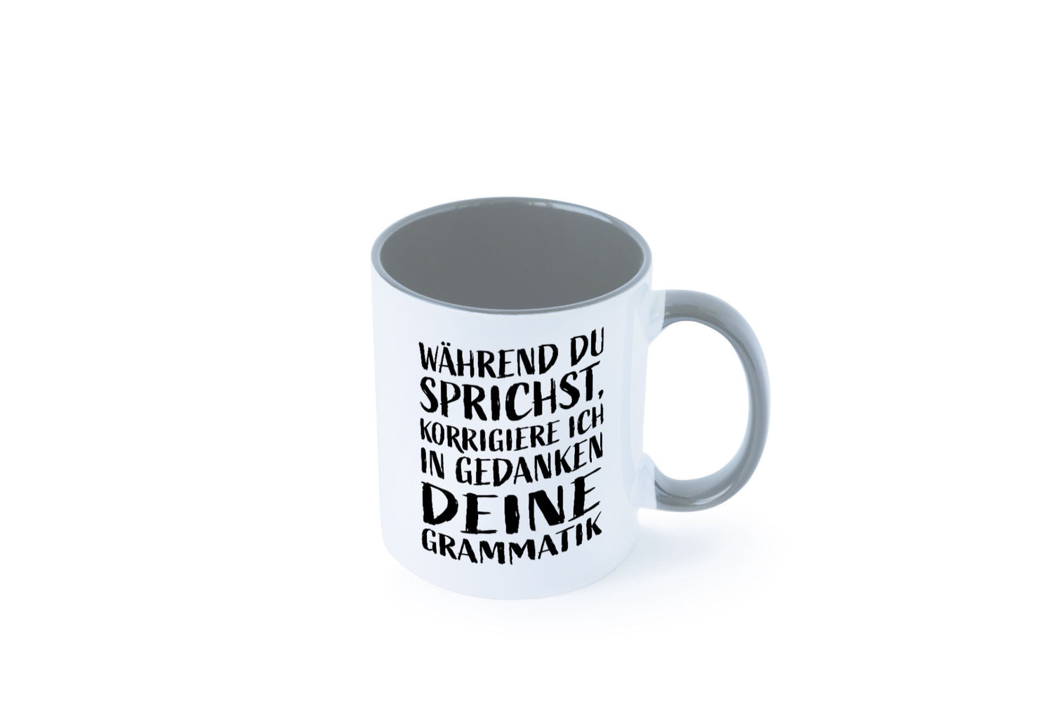 Während du sprichst, Grammatik korrigieren lustiger Spruch Geschenk Humor