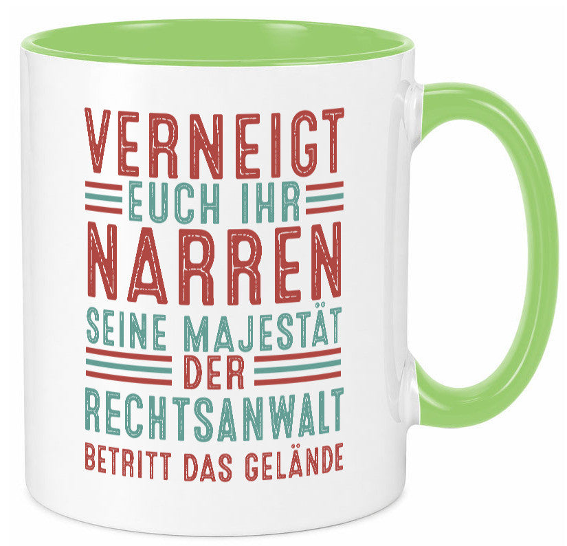 Verneigt euch: Rechtsanwalt | Anwalt Jurist Humor Geschenkidee Tasse