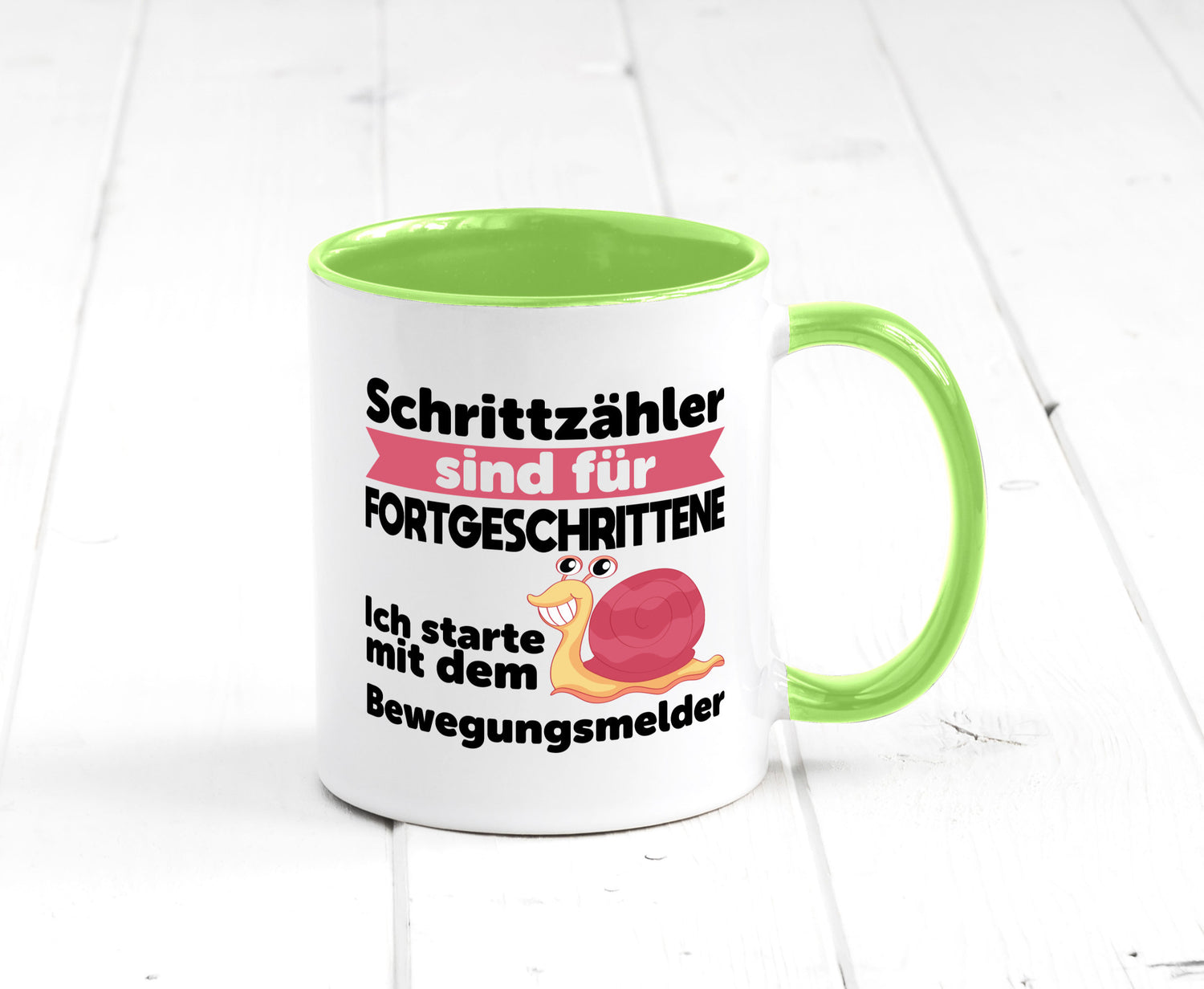 Schrittzähler Fortgeschrittene, Bewegungsmelder | Schnecke Geschenk Humor