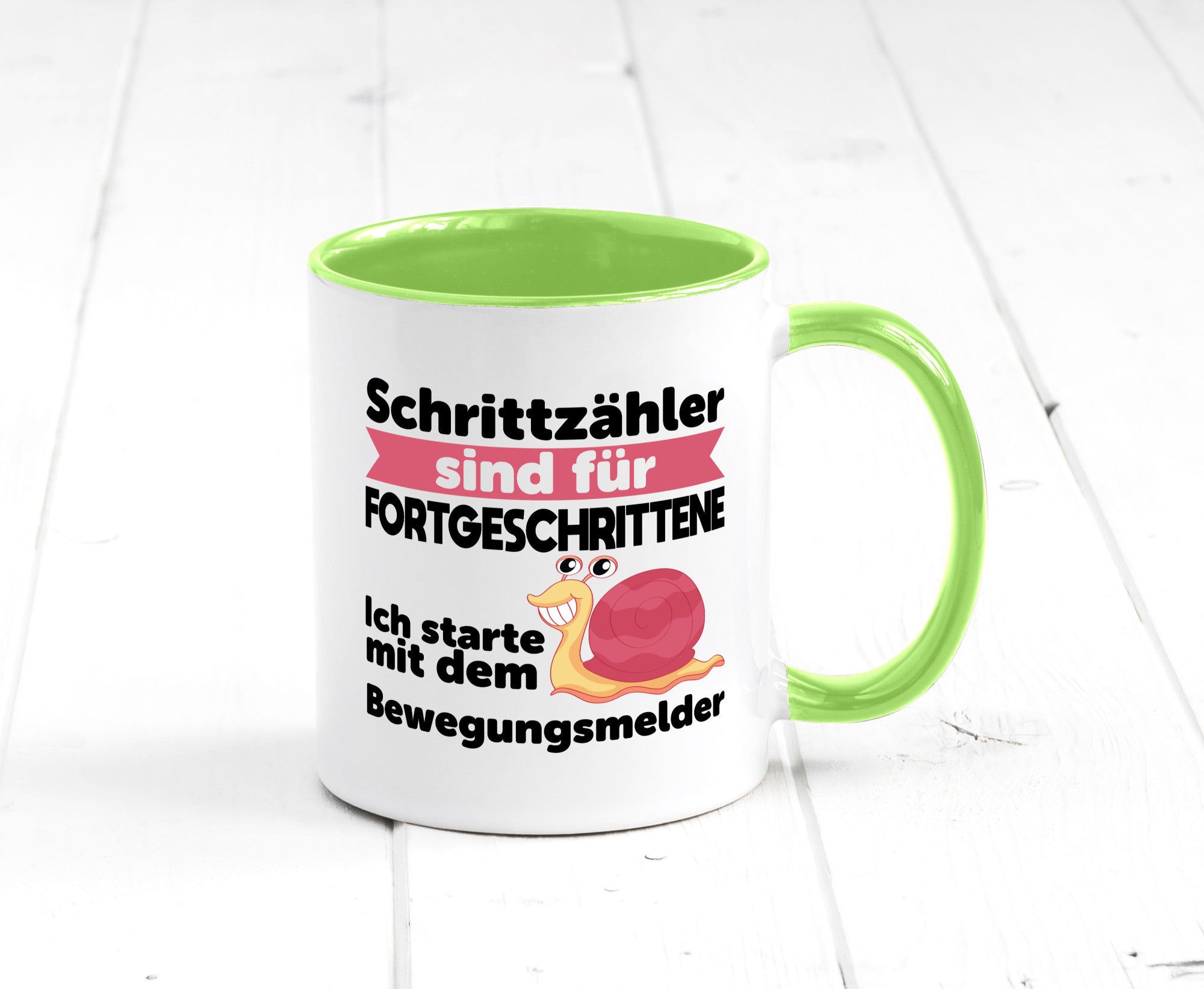 Schrittzähler Fortgeschrittene, Bewegungsmelder | Schnecke Geschenk Humor
