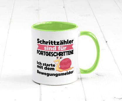 Schrittzähler Fortgeschrittene, Bewegungsmelder | Schnecke Geschenk Humor