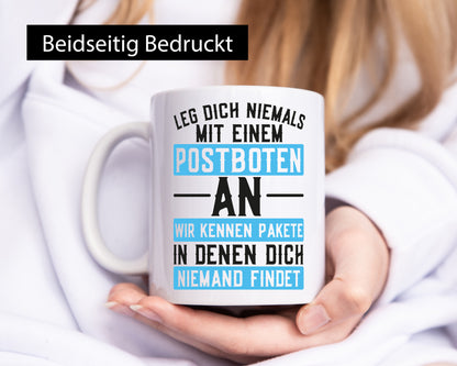 Leg dich nicht mit Postboten an | Paket Zusteller Kurier Geschenkidee Humor