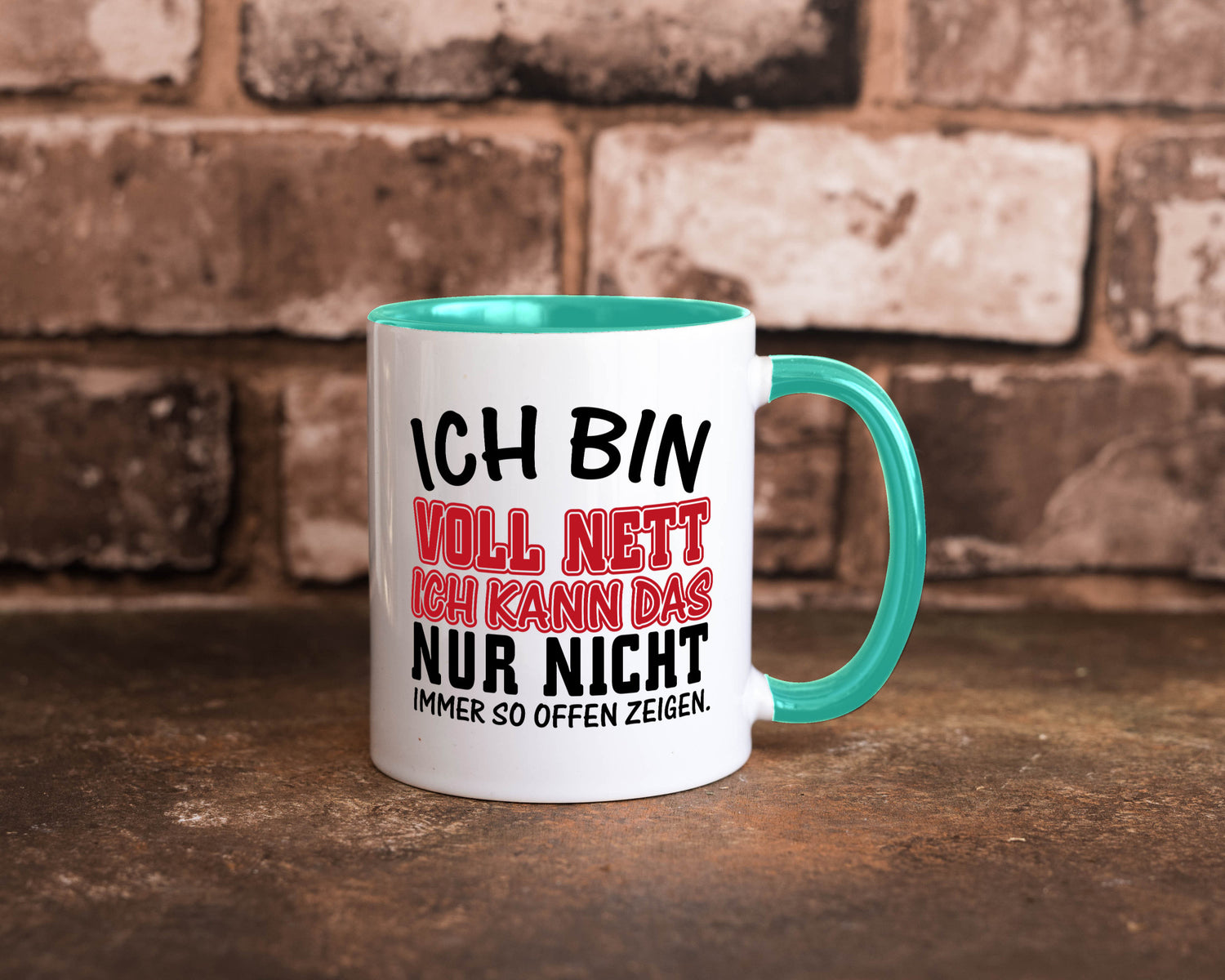 Ich bin voll nett Geschenkidee Humor Tasse