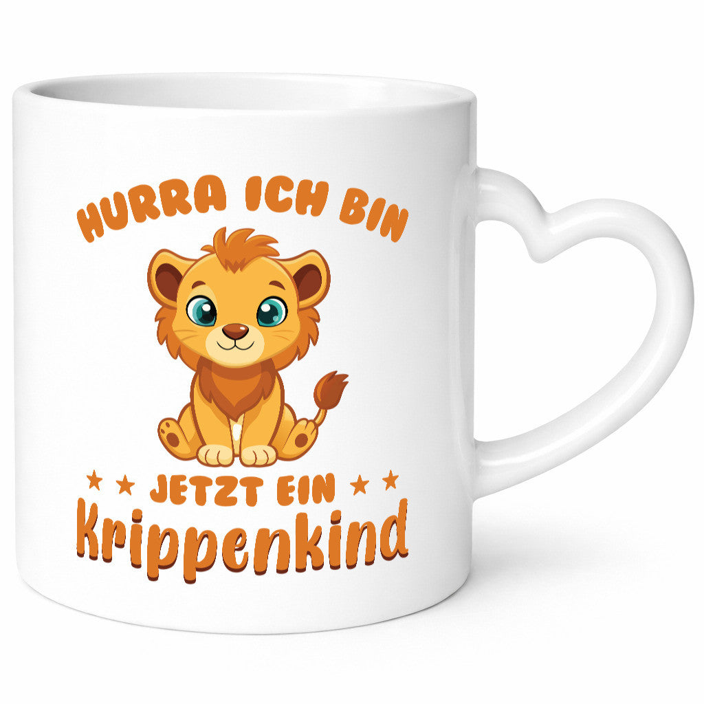 Hurra ich bin jetzt ein Krippenkind | Löwe Kindergarten Humor Geschenkidee Tasse