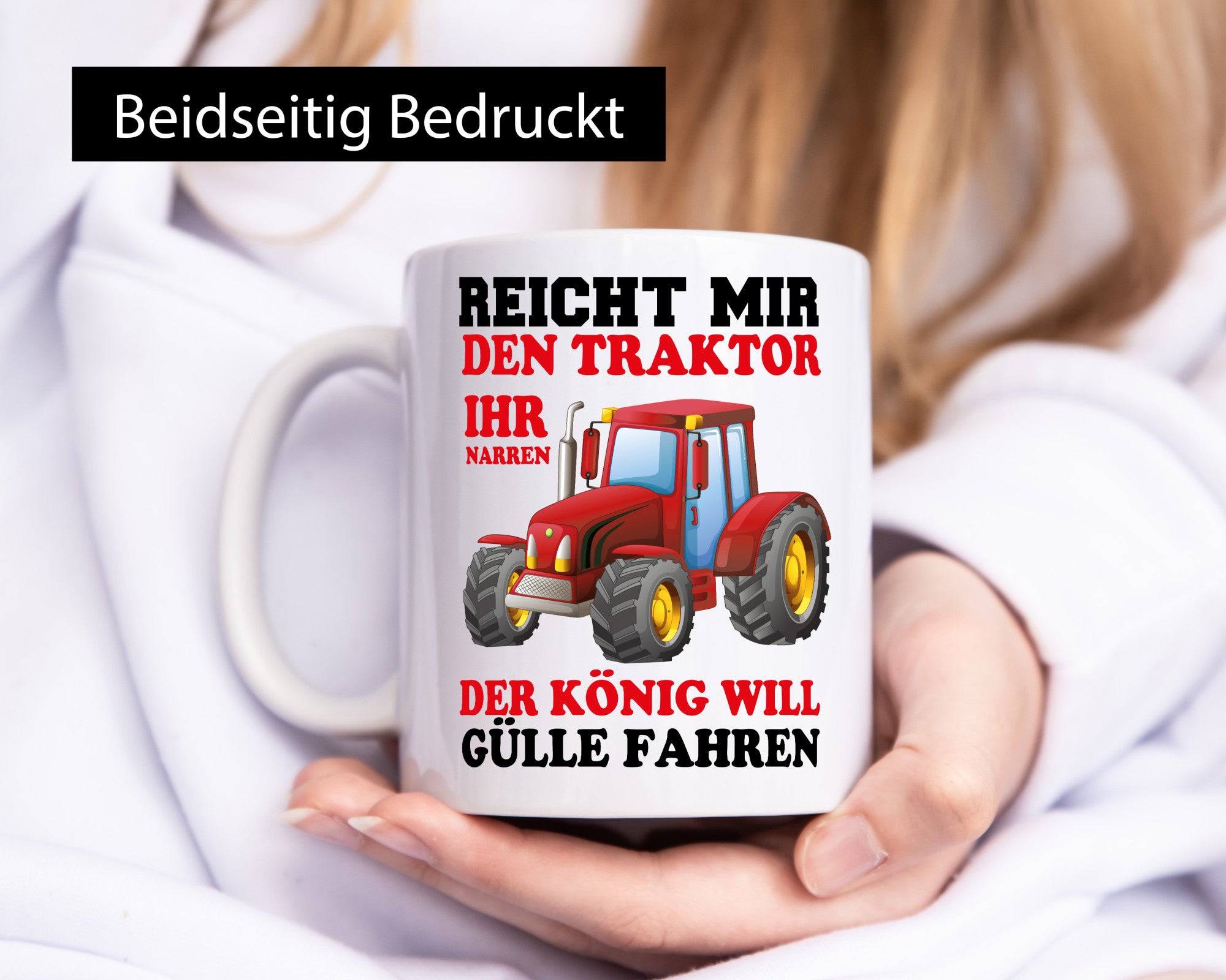Gebt mir den Traktor Geschenk Humor Geschenkidee lustiger Spruch Tasse