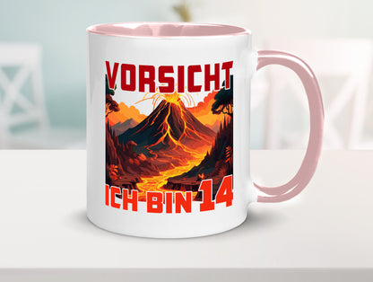 14. Geburtstag | 14 Jahre Vulkanausbruch Vulkan Geschenkidee Humor Tasse