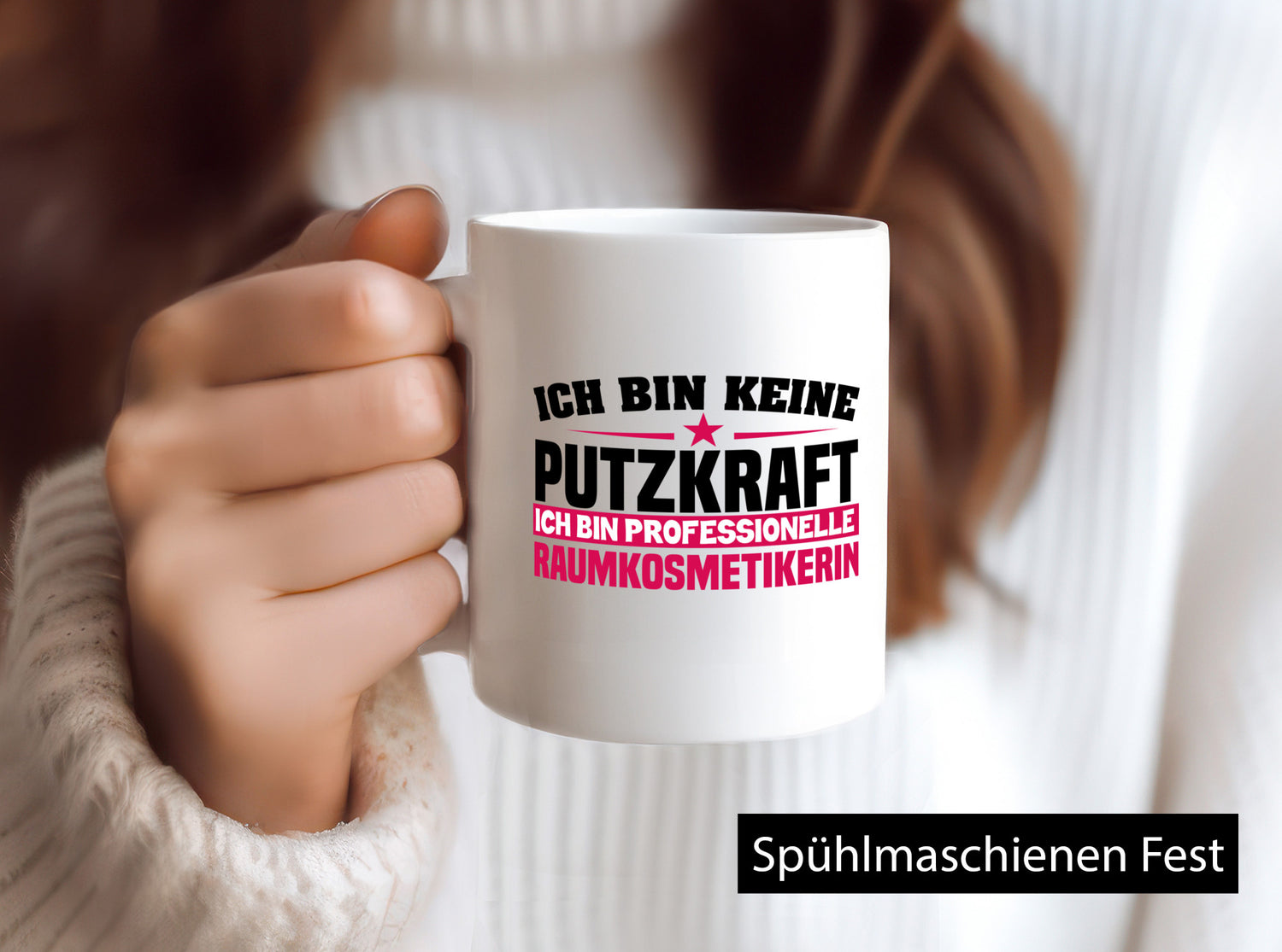 Raumkosmetikerin | Putzkraft Tasse Beruf Reinigung lustiger Spruch Geschenk