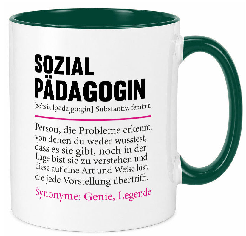 Sozialpädagogin | Spruch lustig Humor Pädagogin v2 Geschenkidee Geschenk Tasse