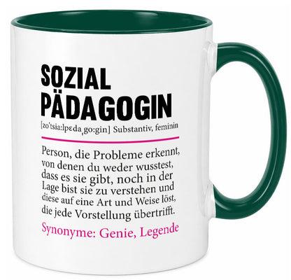 Sozialpädagogin | Spruch lustig Humor Pädagogin v2 Geschenkidee Geschenk Tasse