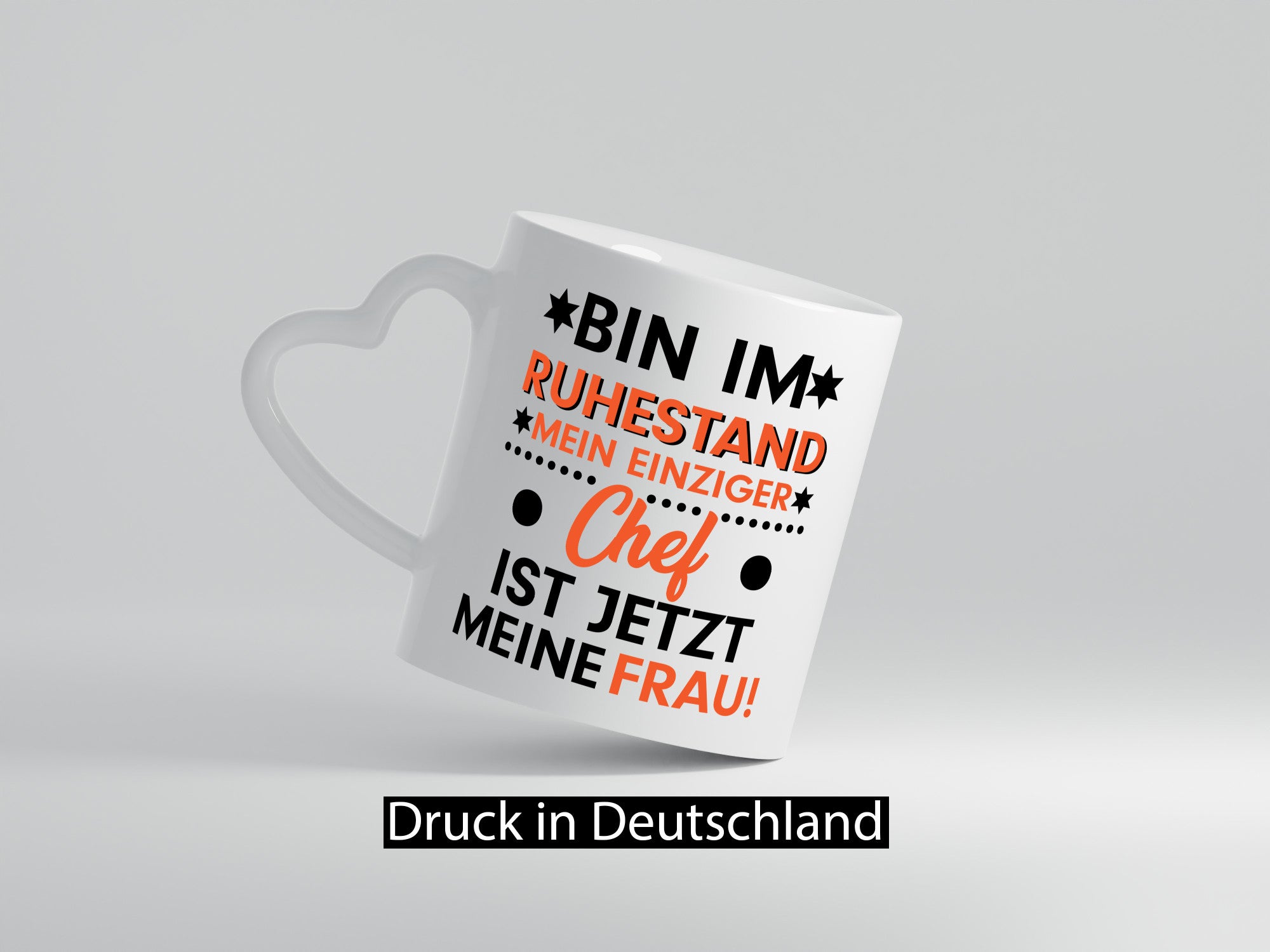 Mein Chef ist meine Frau | Ruhestand Rentner lustig Jubiläum Geschenk Tasse