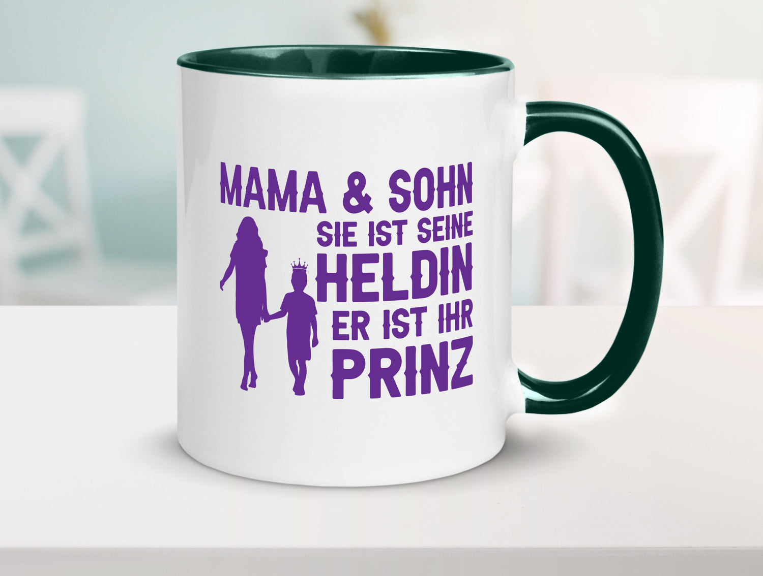 Mama &amp; Sohn | Helding Prinz Mutterliebe Geschenkidee Familie Humor Tasse