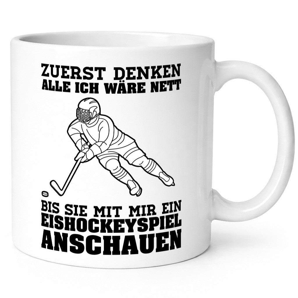 Eishockeyspiel | Eishockeyfan Tasse Eishockeyspieler Humor Geschenkidee