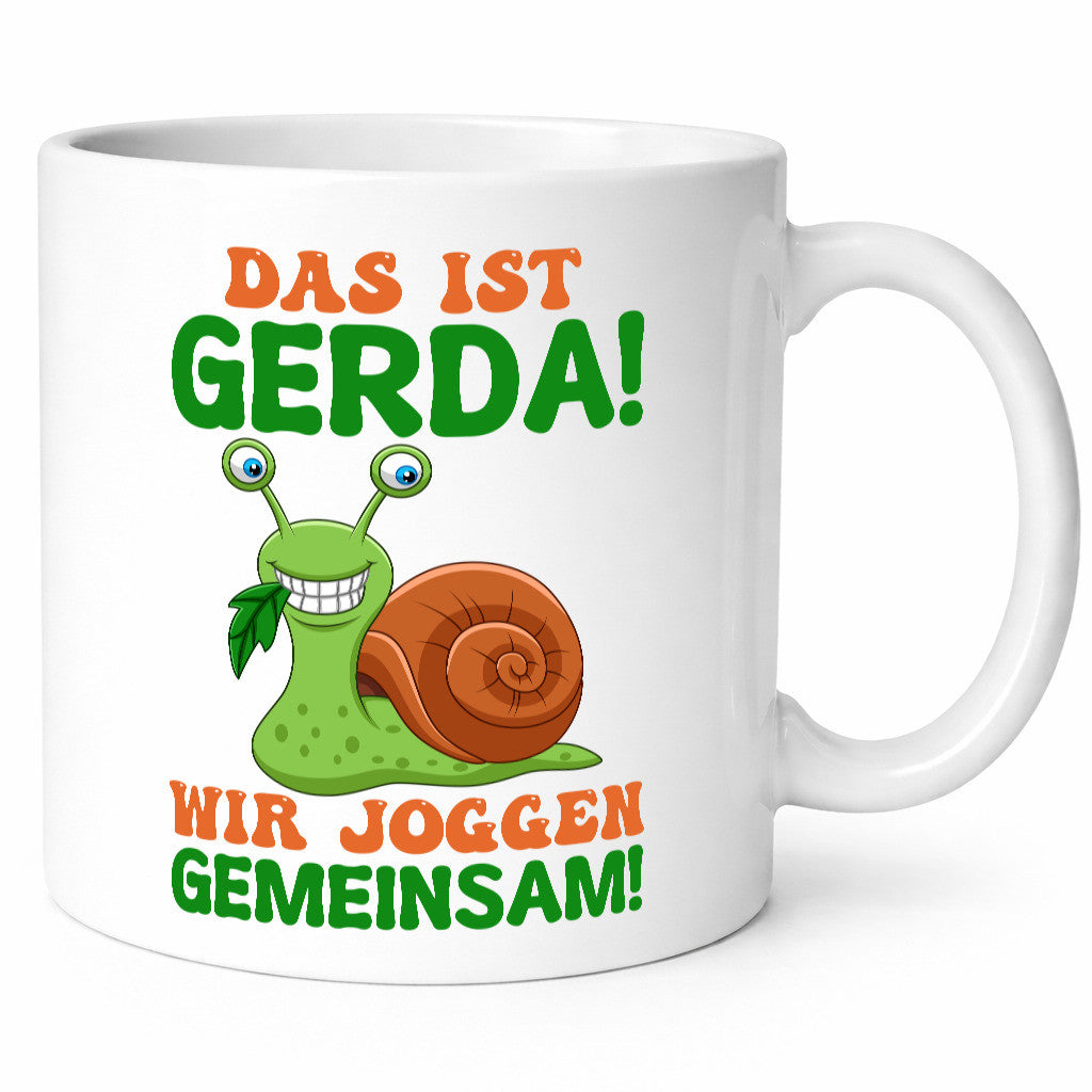 Wir Joggen gemeinsam | Sport Schnecke Humor Geschenkidee Tasse