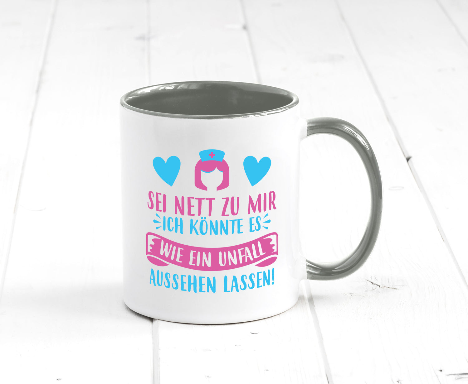 Sei nett, könnte wie ein Unfall aussehen | Kopf lustiger Spruch Geschenk Humor