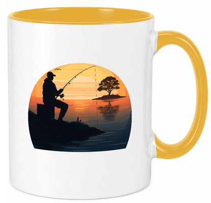 Angler | Sonnenuntergang Fischer Fische Angeln v2 Geschenk Humor Geschenkidee