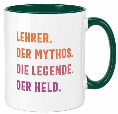 Lehrer, Mythos, Legende, Held Humor Geschenkidee Tasse
