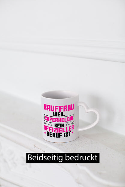 Superheldin Kauffrau | Kauffrauen lustig Humor Geschenkidee Geschenk Tasse