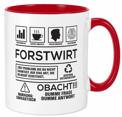 Achtung Probleme Forstwirt | Waldarbeiter lustig Arbeit Kollegen Büro Geschenk