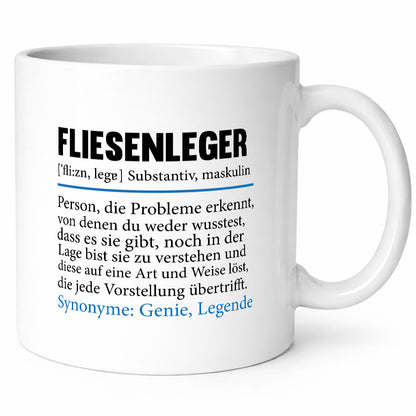 Fliesenleger | Beruf Fliesenlegen Bau lustig Arbeit Kollegen Büro Geschenk Tasse