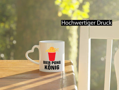 Bier Pong König | Party Bierliebhaber Spiele Geschenkidee Humor Tasse