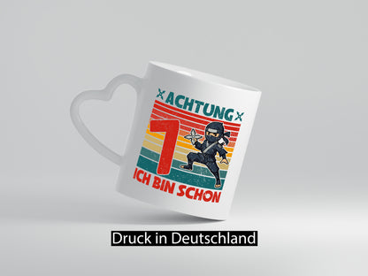 7. Geburtstag | 7 Jahre Ninja Kindergeburtstag Humor Geschenkidee Tasse