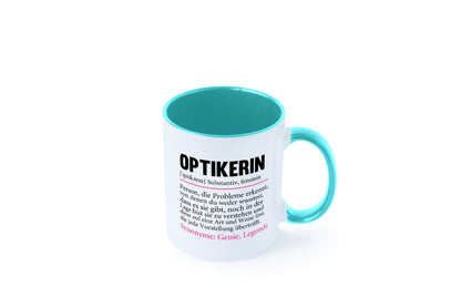 Optikerin | Spruch Humor Beruf Augenoptik Arbeit Kollegen Büro Geschenkidee