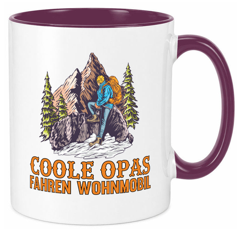Coole Opas fahren Wohnmobil | Opa Wanderer Berge Humor Familie Geschenkidee Tasse