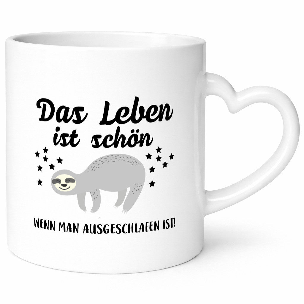 Schön ausgeschlafen | Morgenmuffel Motiv müde Geschenkidee Humor Tasse