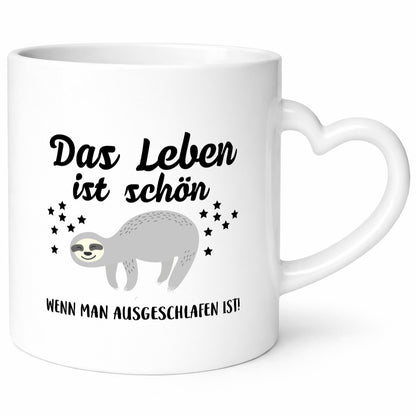 Schön ausgeschlafen | Morgenmuffel Motiv müde Geschenkidee Humor Tasse