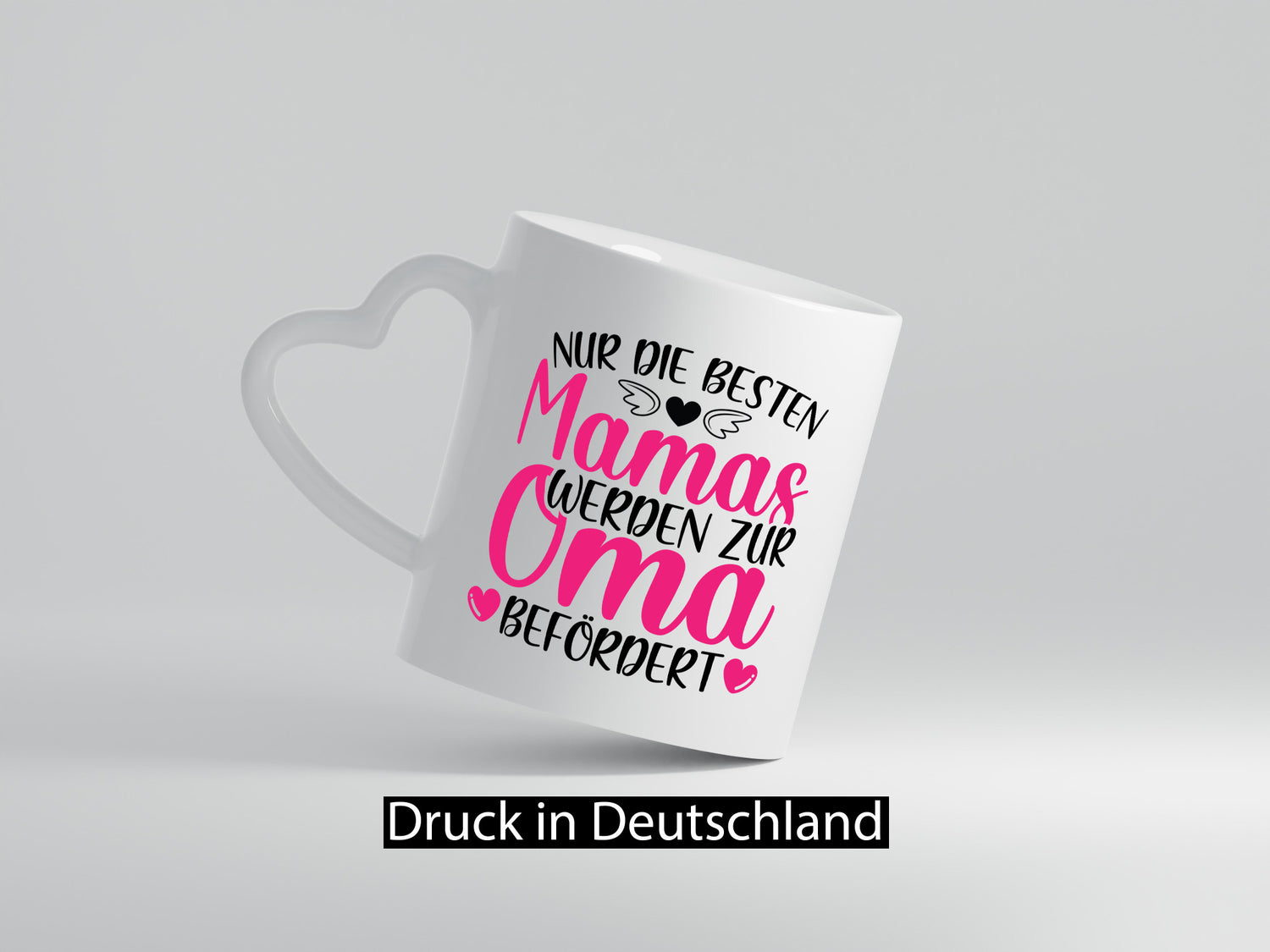 Mamas zur Oma befördert | Herzen Flügel Humor Familie Geschenkidee Tasse