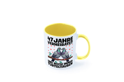 47 Jahre verheiratet | Turteltauben Ehe Ehepaar Humor Geschenkidee Tasse