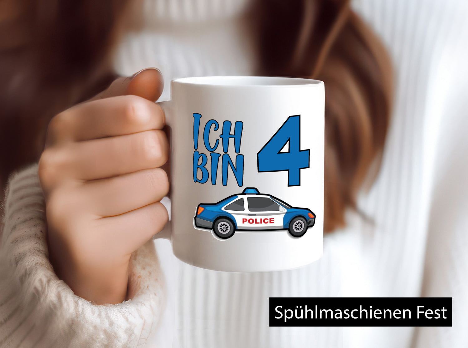 Ich bin 4 Jahre alt | Polizeiliebhaber Geburtstags Kind Geschenkidee Geburtstag