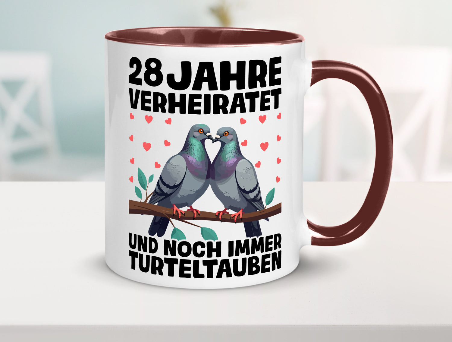 28 Jahre verheiratet | Turteltauben Ehe Ehepaar Geschenk Humor Geschenkidee