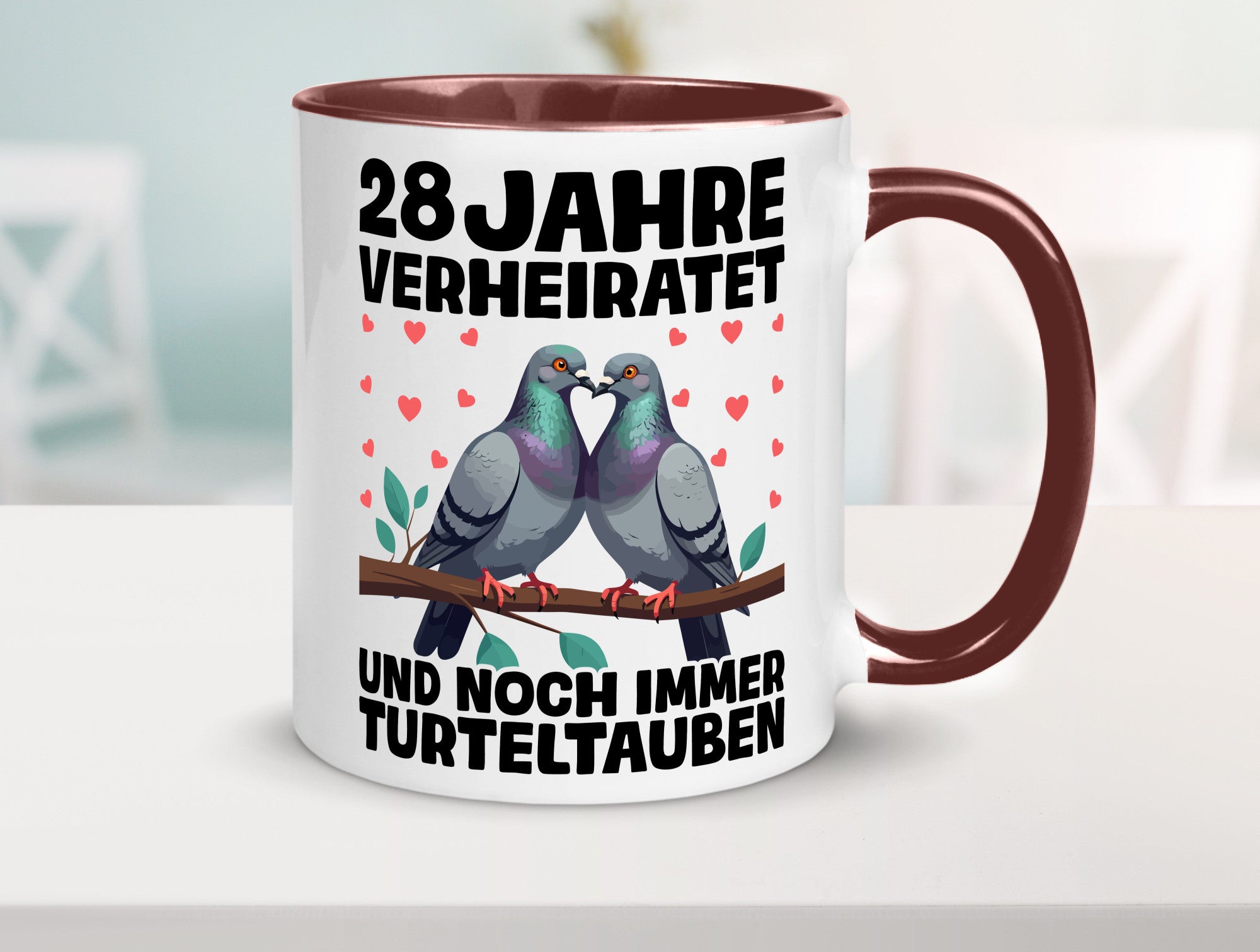 28 Jahre verheiratet | Turteltauben Ehe Ehepaar Geschenk Humor Geschenkidee