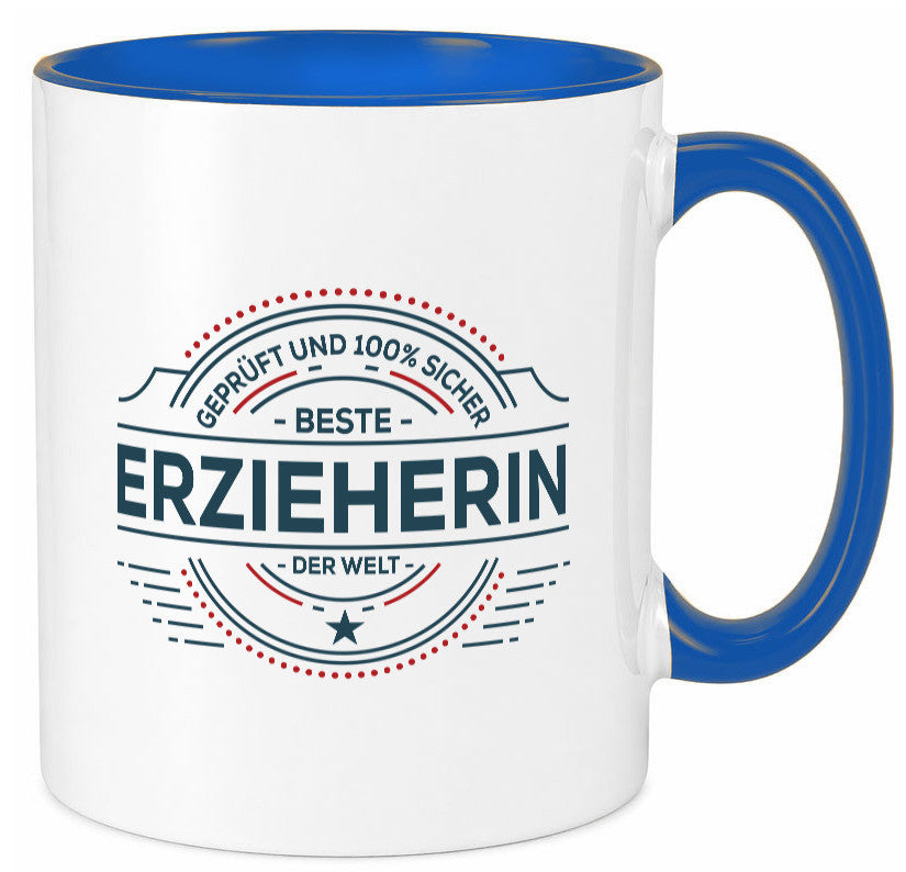 Geprüft und sicher: Erzieherin | Pädagogin Schule Geschenk Humor Geschenkidee