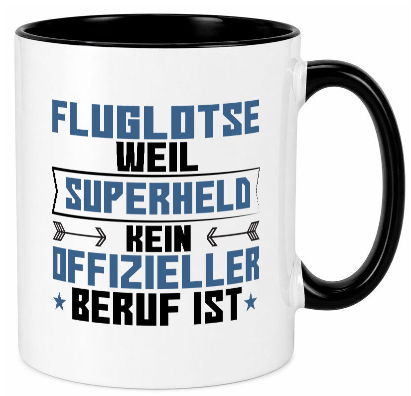 Superheld Fluglotse | Flugverkehr Flughafen Humor Geschenkidee Tasse