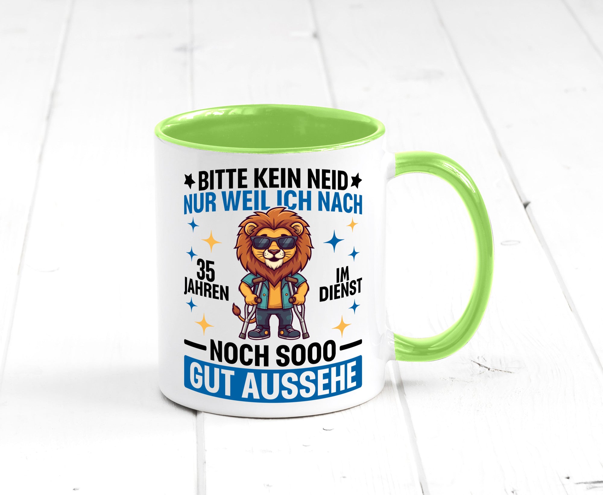 35 Jahre im Dienst | Arbeitsjubiläum Arbeit lustig Kollegen Büro Geschenk Tasse