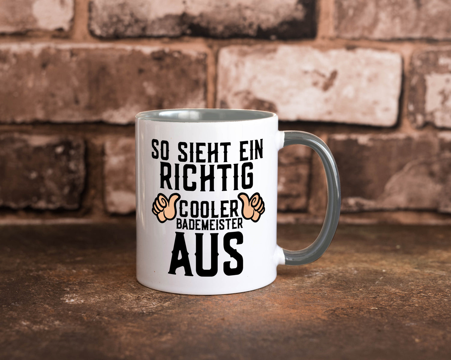 Richtig cooler Bademeister | Daumen hoch Schwimmbad lustig Humor Geschenkidee