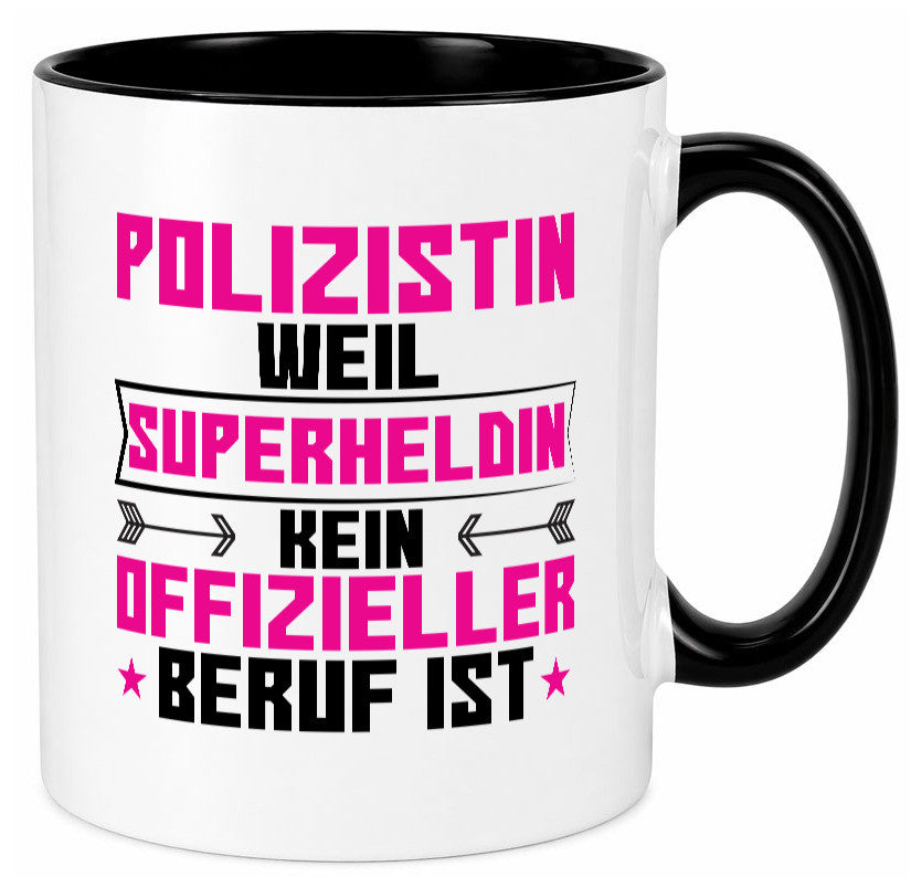 Superheldin Polizistin | Beruf Polizei Humor Arbeit Kollegen Büro Geschenkidee Tasse