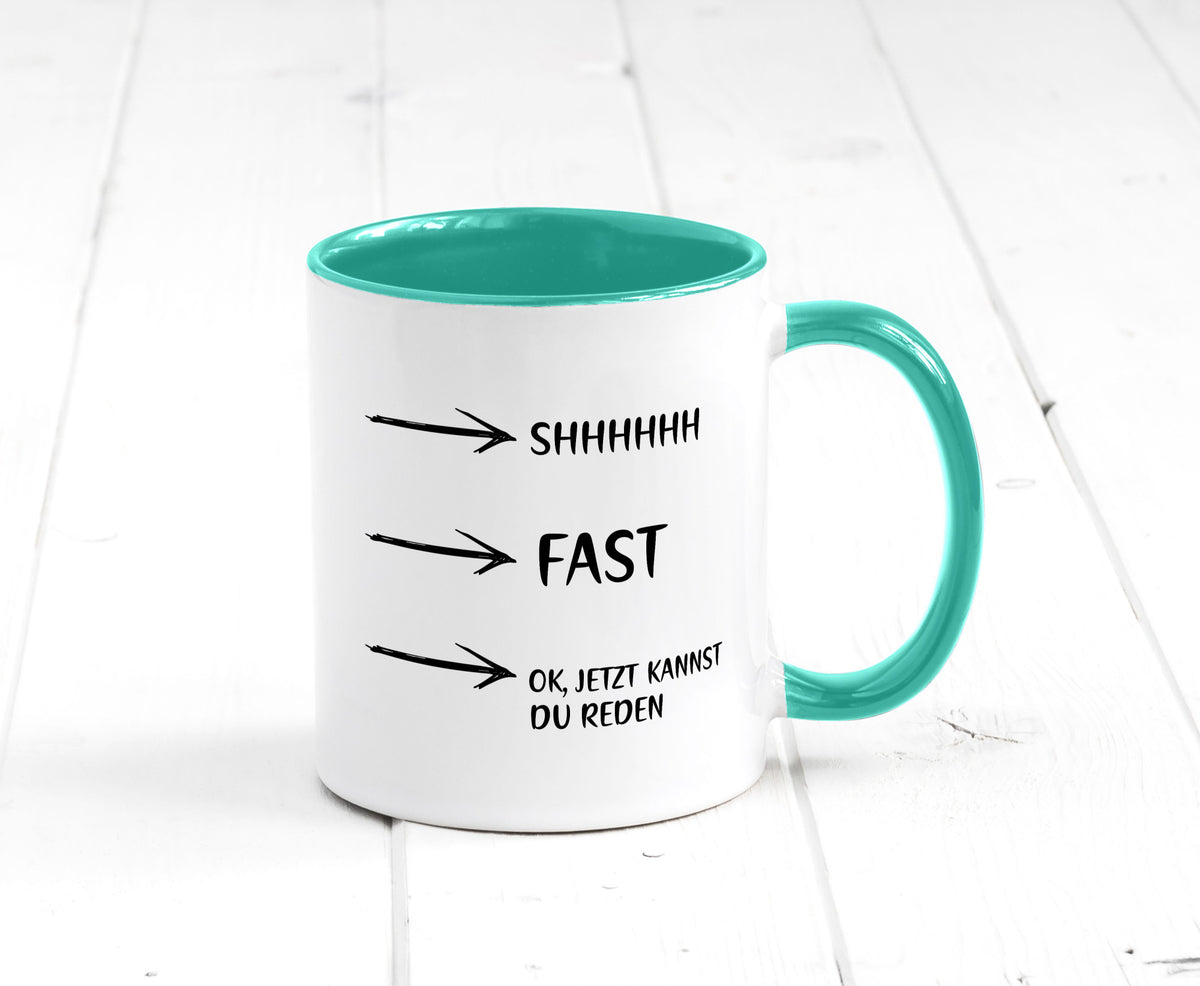 Jetzt kannst du reden | Morgenmuffel Kaffeetrinker Humor Geschenkidee Tasse