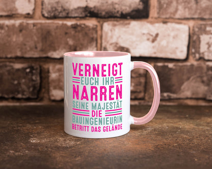 Verneigt euch: Bauingenieurin | Ingenieurin Geschenkidee Humor Tasse
