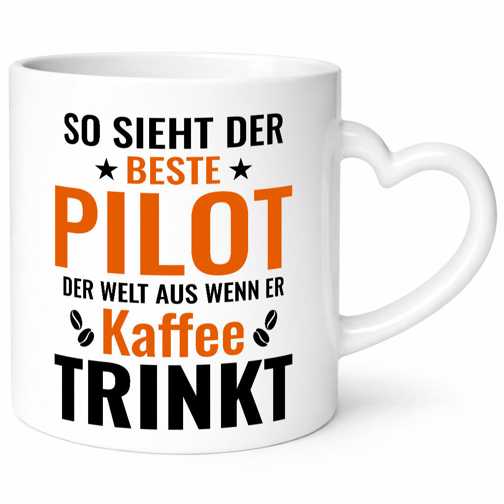 Kaffee trinkt: Pilot | Flugzeug Piloten lustiger Spruch Geschenk Humor