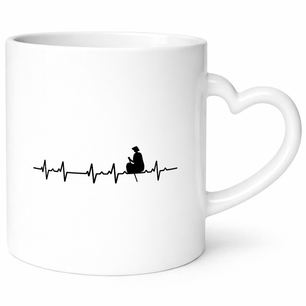Rudern Herzschlag | Motiv Ruderer Boot Kanu Geschenk Humor Geschenkidee