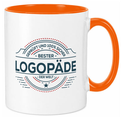 Geprüft und sicher: Logopäde | Sprachtherapie Geschenkidee Humor Tasse