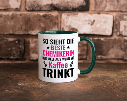 Kaffee trinkt: Chemikerin | Chemie Labor Geschenkidee Humor Tasse